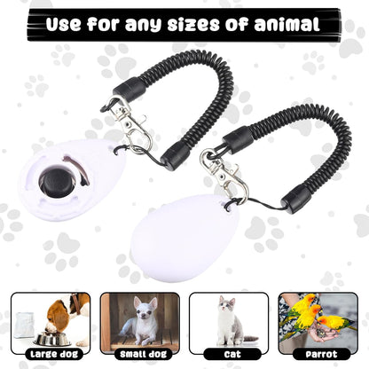 Frienda 18 Pieces Dog Training Clicker, Pet Behavioral Training Clickers with Wrist Strap for Dogs