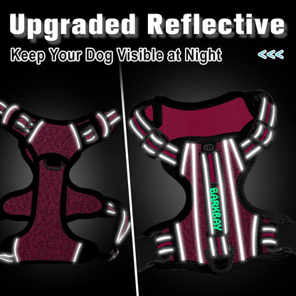 BARKBAY Dog Harness No Pull with ID Tag Pocket - Heavy Duty, Reflective, Easy Control for Large