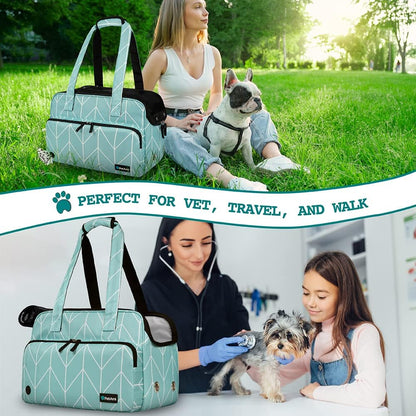 PetAmi Small Dog Purse Carrier, Soft-Sided Pet Carrier Bag with Pockets, Portable Puppy Cat Travel