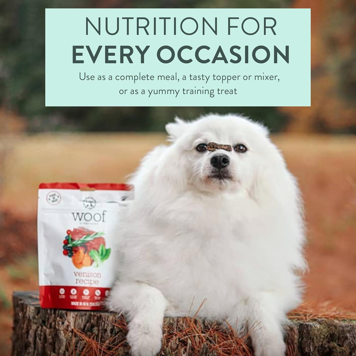 Wild Venison - Air Dried, Toppers, High Protein, Natural Limited Ingredient Recipe Dry Dog Food