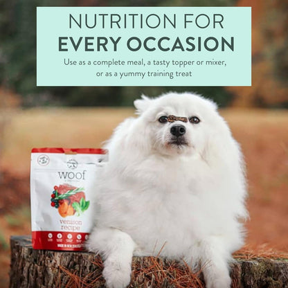 Wild Venison - Air Dried, Toppers, High Protein, Natural Limited Ingredient Recipe Dry Dog Food