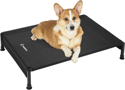 Veehoo Cooling Outdoor Dog Bed, Heavy Duty Elevated Pet Bed with Washable & Breathable Teslin Mesh