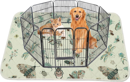 IEUUMLER Washable Pee Pads for Dogs, 1 Pack Insect Pattern Reusable Waterproof Puppy Potty Pads