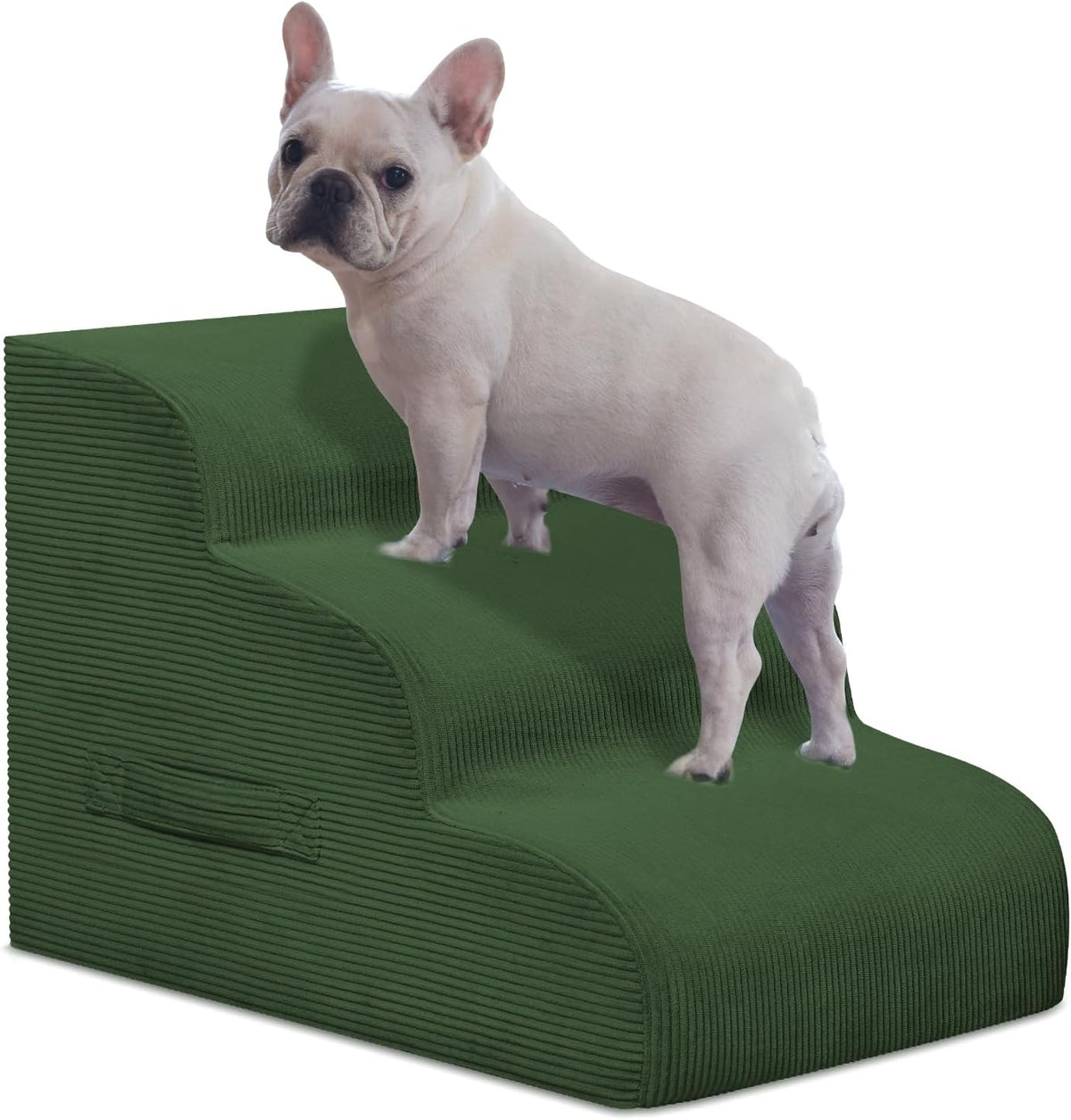 Dog Steps for Small Dogs, 3-Step Pet Ramp Stairs for High Beds and Sofa, Non-Slip Pet Stairs for