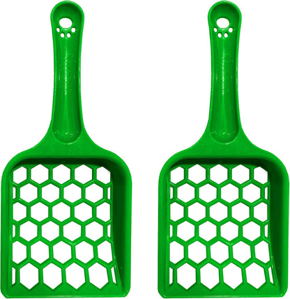 Skoon Cat Litter Pooper Skooper (2 Pack) - Wide Opening, Non-Clumping Litter Box Sifter Removes
