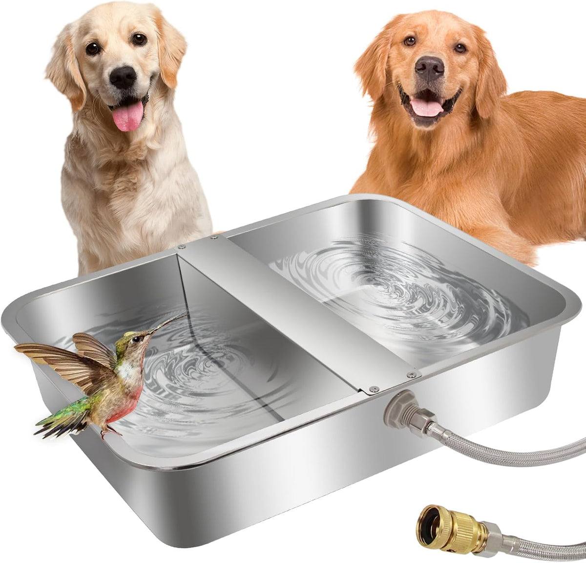 4Gal Automatic Water Bowl Dispenser for Dogs,Pig Waterer,Outdoor Automatic Dog Water Bowl,Stianless
