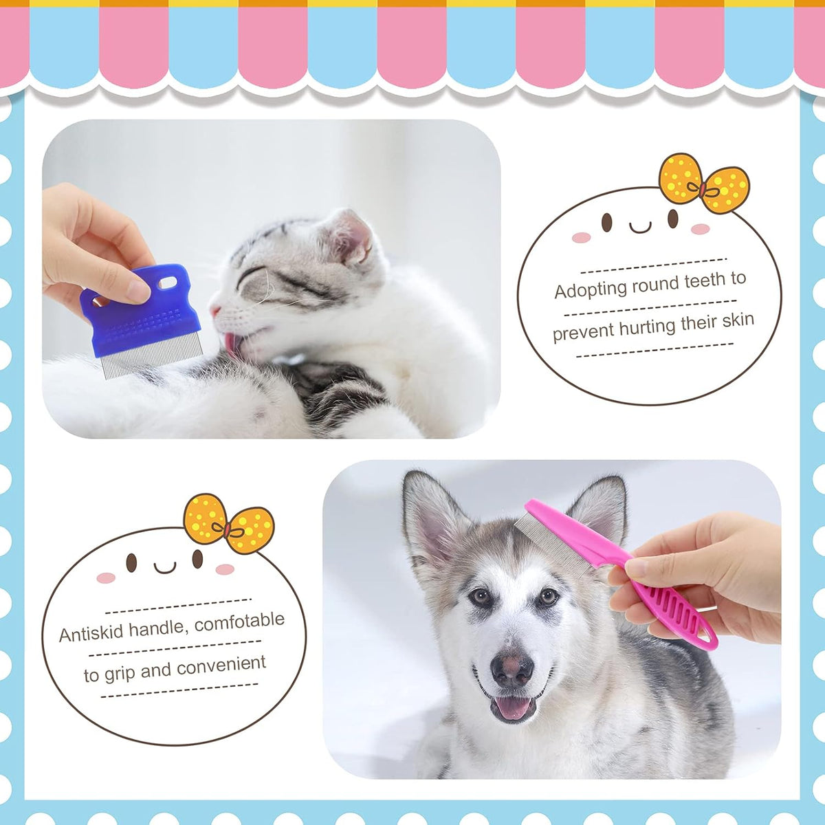 Rabbit Grooming Kit, Rabbit Brush for Shedding with Bunny Nail Clipper, Rabbit Nail Trimmers with