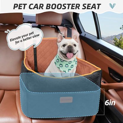 Small Dog Car Seat, Memory Foam Dog Booster Seats with Thick Cushion for Medium Dogs Under 35lbs