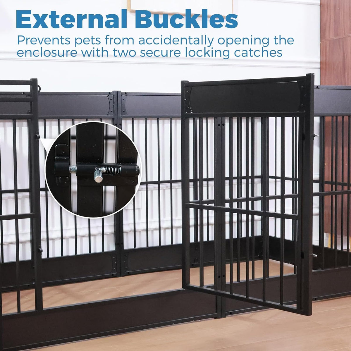 Dog Playpen, 31.5" Height Dog Pen Indoor, Heavy Duty, Safe and Sturdy, Furniture Style Puppy Pen