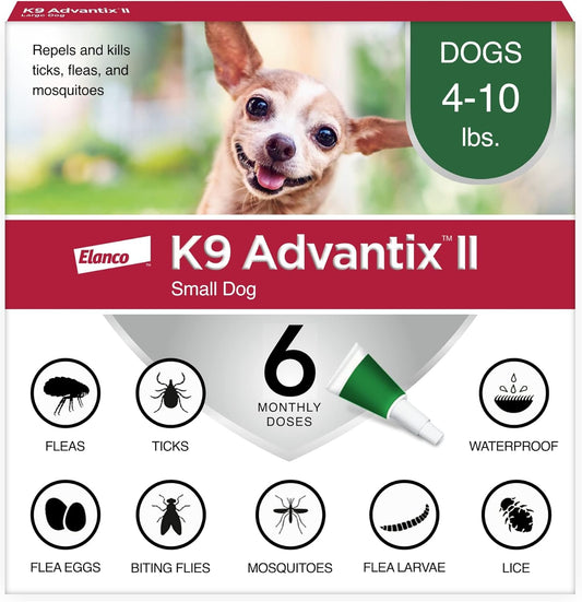 K9 Advantix II Small Dog Vet-Recommended Flea, Tick & Mosquito Treatment & Prevention | Dogs 4-10
