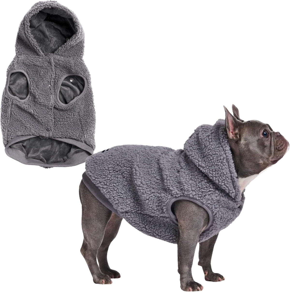 Spark Paws Teddy Dog Sweater, Sherpa Jacket Vest with Warm Fleece Lining, Winter Coat Suitable for