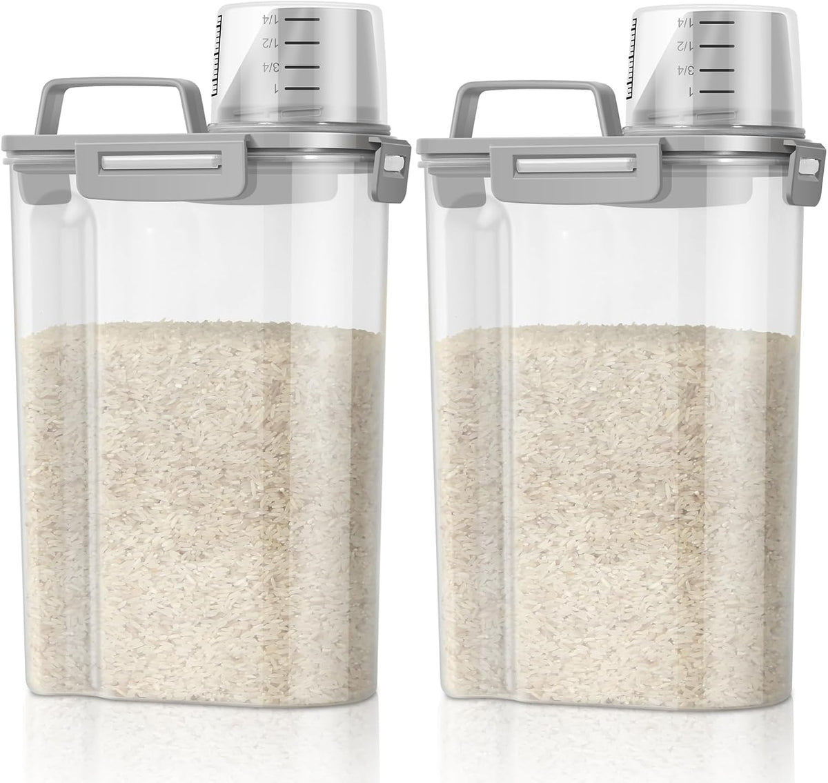 TBMax Rice Container 2 Pack 5 Lbs, Small Pet Dog Cat Food Container Dispenser, Kitchen Cereal
