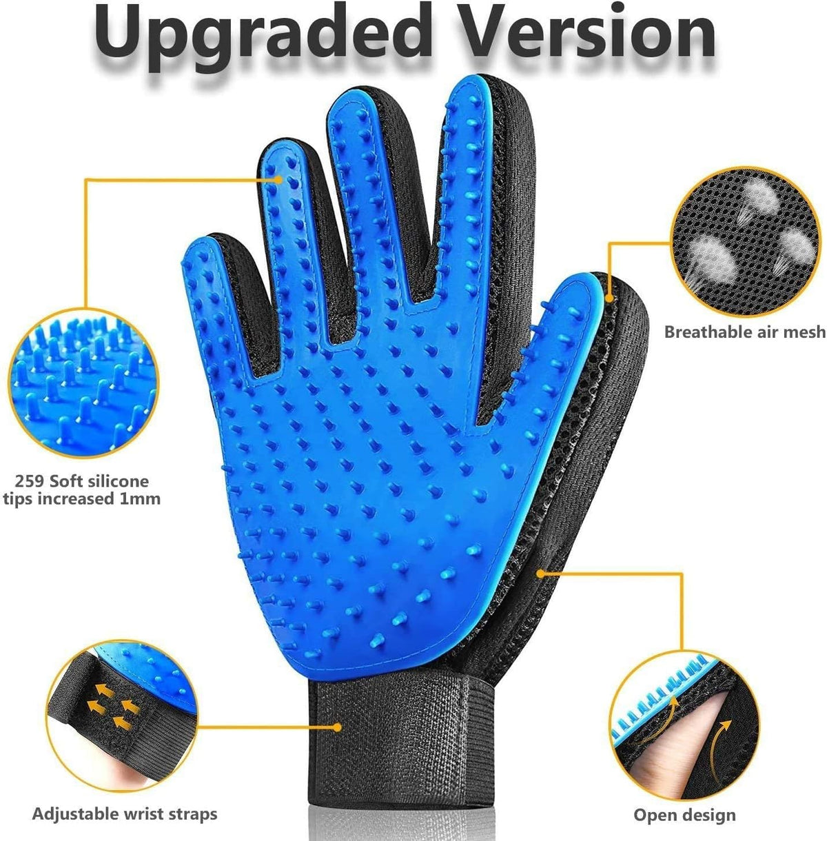Washable Dog Pee Pads with Free Grooming Gloves,Non Slip Dog Mats with Great Urine