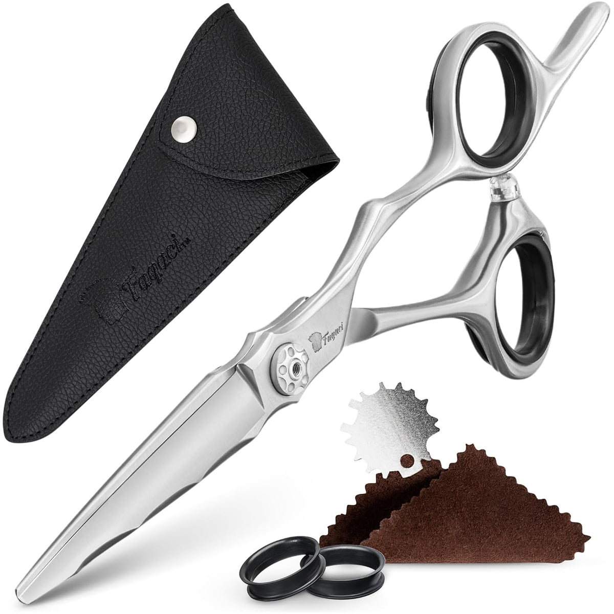 Fagaci Professional Hair Cutting Scissors 5” Japanese Steel for Ultra-Precise Cuts, Razor Sharp