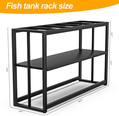 Akenow 55-75 Gallon Fish Tank Stand with Storage Shelf, 48.5 x14.9 x 29.2 Inch Aquarium Stand