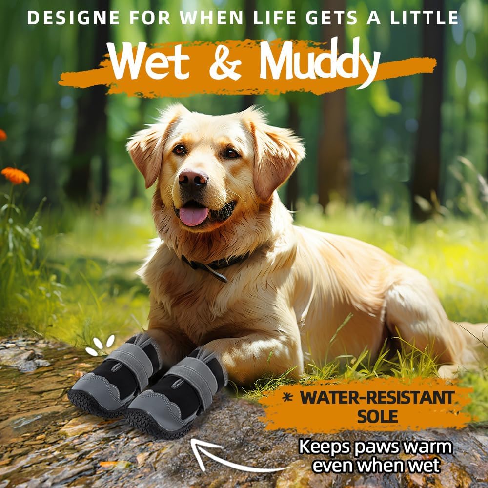 Dog Shoes for Small Dogs, Dog Boots & Paw Protectors for Hardwood Floors, Outdoor Dog Booties for