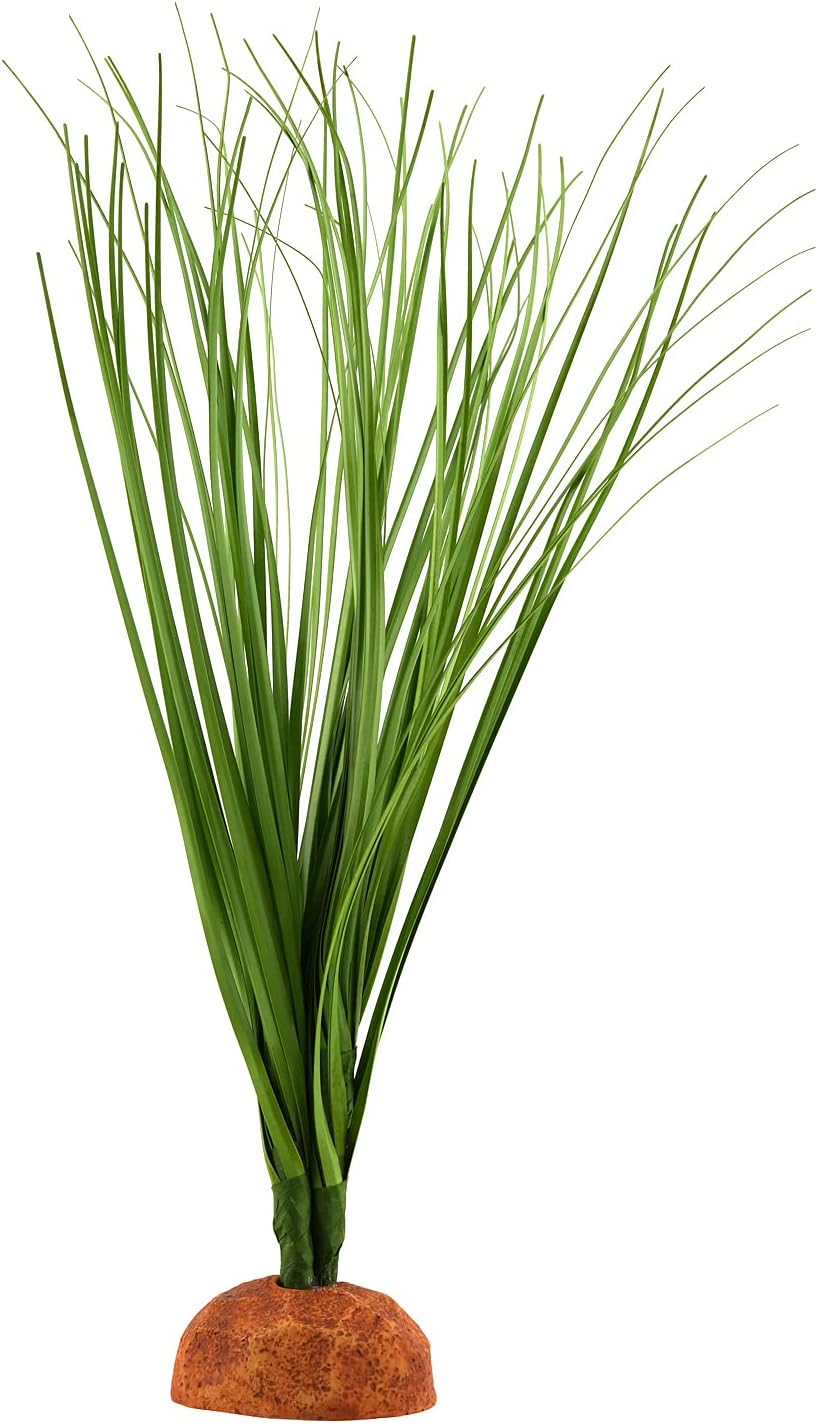 Fake Green Grass Plants, Reptile Plants for Terrarium, Bearded Dragon Tank Accessories Habitat