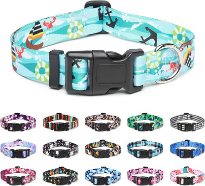 Mercano Adjustable Dog Collar - Special Design Patterns, Soft Nylon Comfortable Durable Pet Collar
