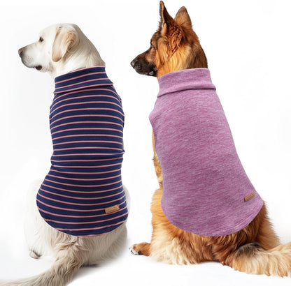 KYEESE 2Pack Dog Sweater Pullover Dog Sweaters for Large Dogs Warm Dogs Clothes Stretchy Pet