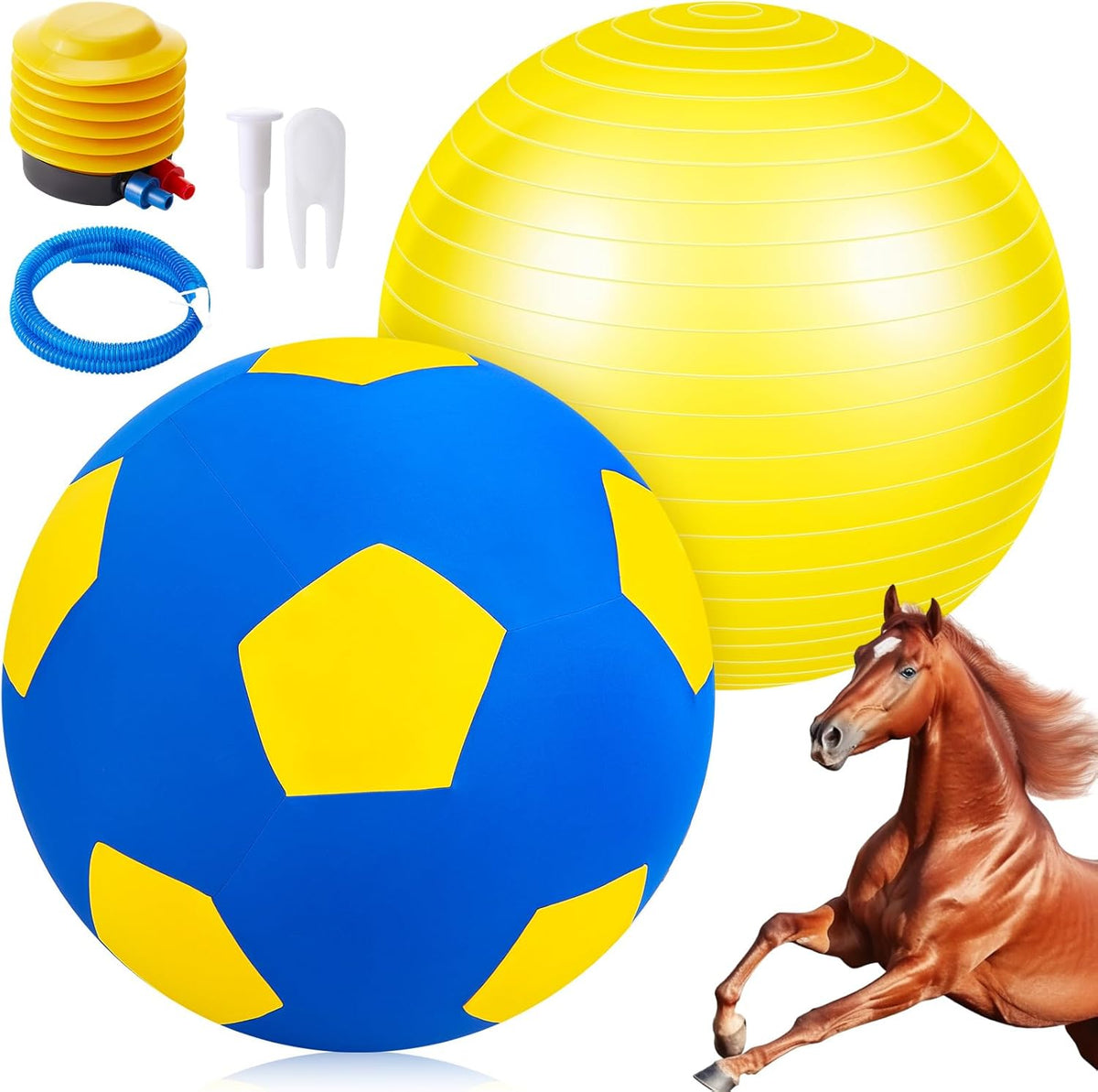 40inch Giant Herding Ball with Ball Cover Anti Burst Please Watch VCR for How to Inflation Horse