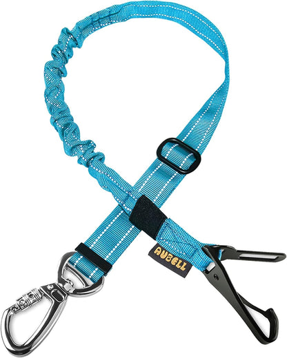 AUBELL Dog Seat Belt for Car,Updated 3-in-1 Adjustable Reflective Bungee Heavy Duty Dog Car Harness