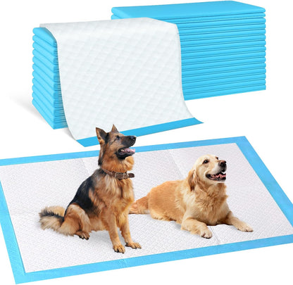 Pee Pads for Dogs & Cats, Extra Large 36"X51", 40 Count, Blue, Polymer, Polyethylene (PE), Fluff