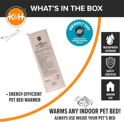 K&H Pet Products Pet Bed Warmer, Turn Any Pet Bed Into a Heated Cat or Dog Bed, Waterproof Indoor
