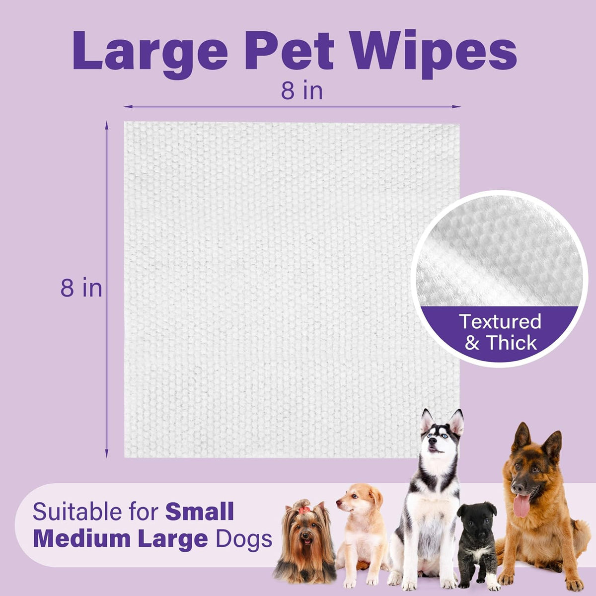 PrimePets 400pcs Dog Wipes for Paws and Butt, Large Pet Wipes for Dogs, Dog Wipes Cleaning