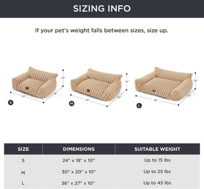 Bedsure Cute Cat Couch for Pets - Fluffy Cat Sofa with Premium Soft Corduroy Fleece, Fuzzy Pet