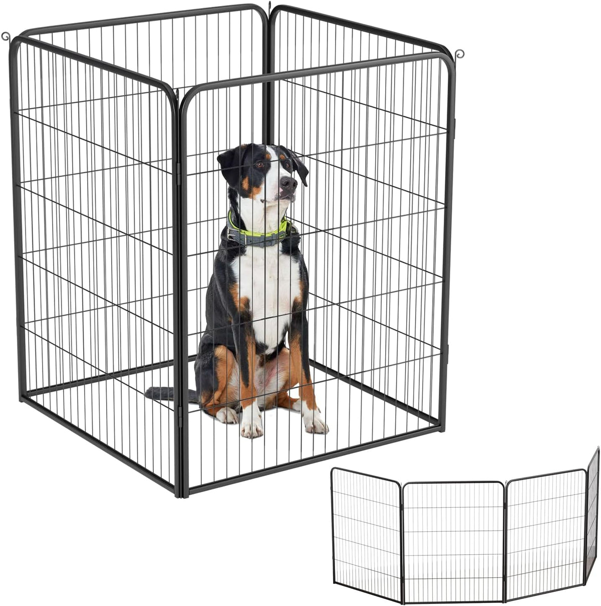 BestPet Dog Playpen Indoor 40 inch 4 Panels Metal Dog Pen Pet Dog Fence Outdoor Exercise Pen with