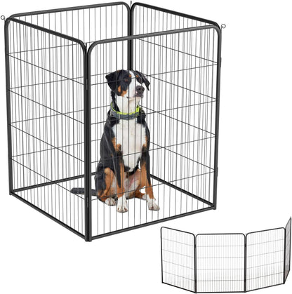 BestPet Dog Playpen Indoor 40 inch 4 Panels Metal Dog Pen Pet Dog Fence Outdoor Exercise Pen with