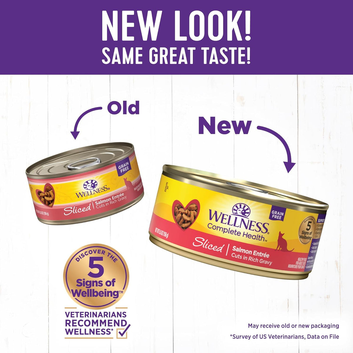 Wellness Complete Health Sliced Adult Wet Cat Food, Natural, Protein-Rich, Grain Free, 5.5 Ounce