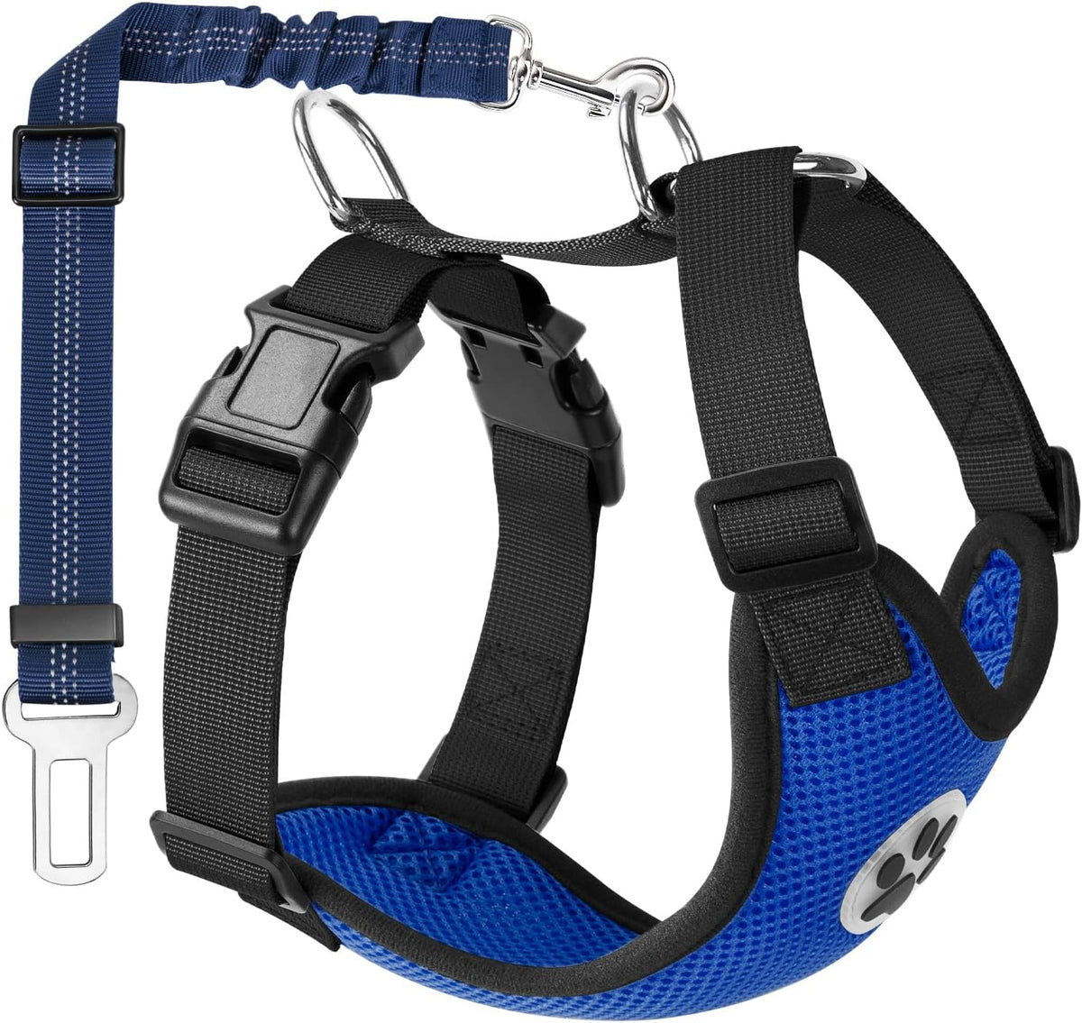 Lukovee Dog Seat Belt - Adjustable Dog Car Harness for Large, Medium, Small Dogs - Soft Padded &