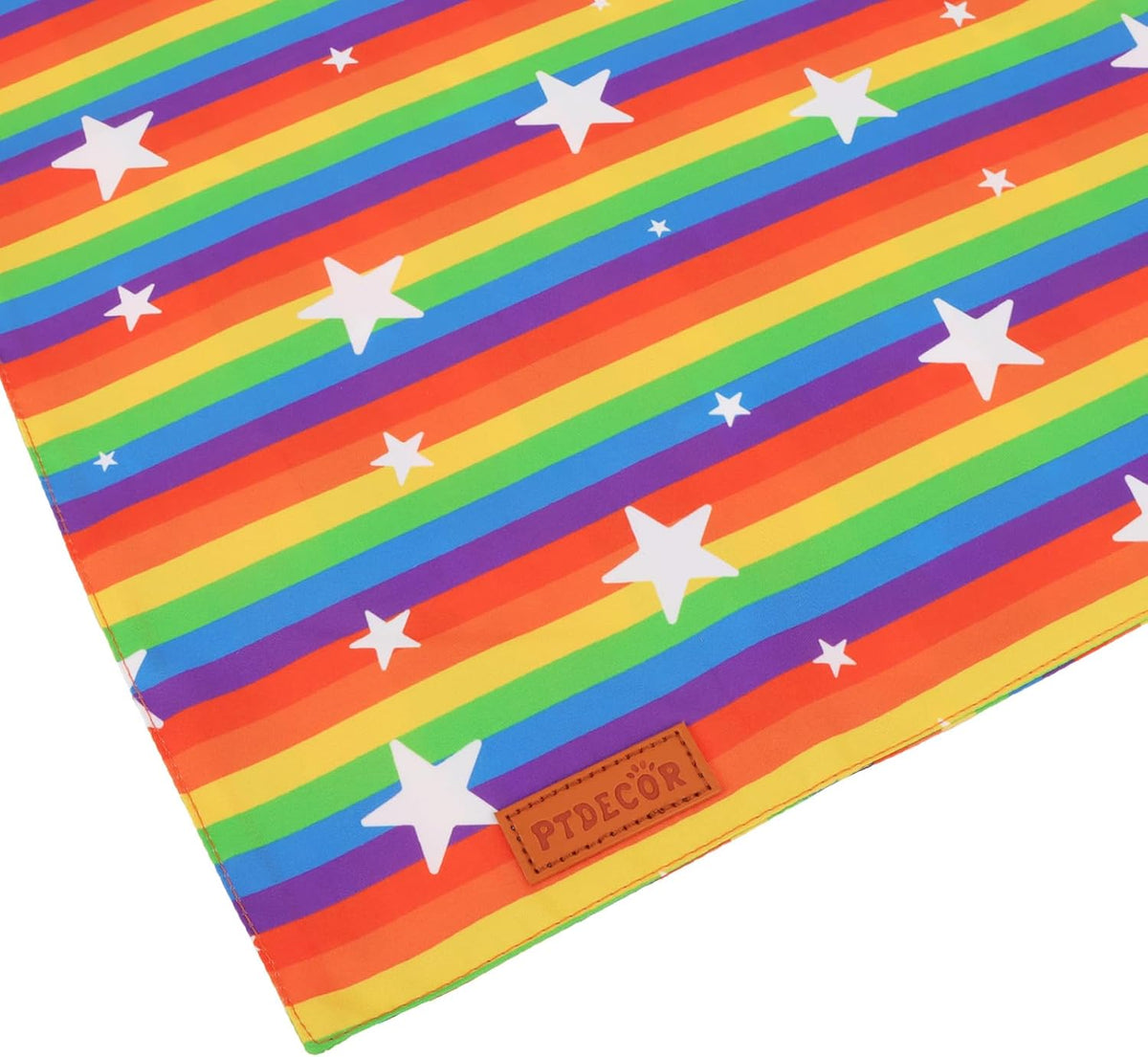 PTDECOR Rainbow Dog Bandanas Pride Day, Multi Size,“Love is Love” Pet Scarf Reversible Triangle