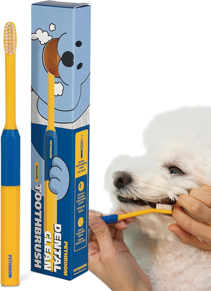 PETHROOM] Pet Toothbrush | Dogs and Cats Teeth Brushing Cleaning Tooth Care | Soft Bristle Cleaning