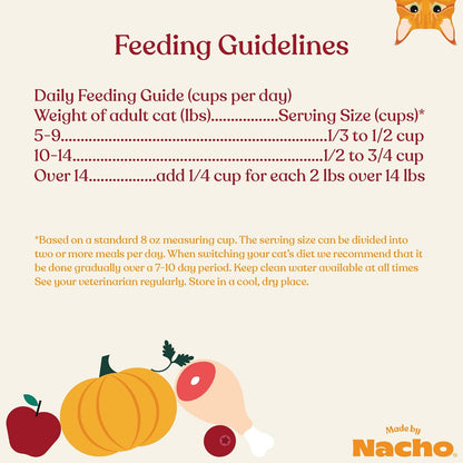 Made by Nacho Dry Cat Kibble 2lb Bag, High Protein Premium Cat Food with Freeze-Dried Pieces