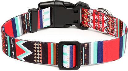 Mercano Adjustable Dog Collar - Special Design Patterns, Soft Nylon Comfortable Durable Pet Collar