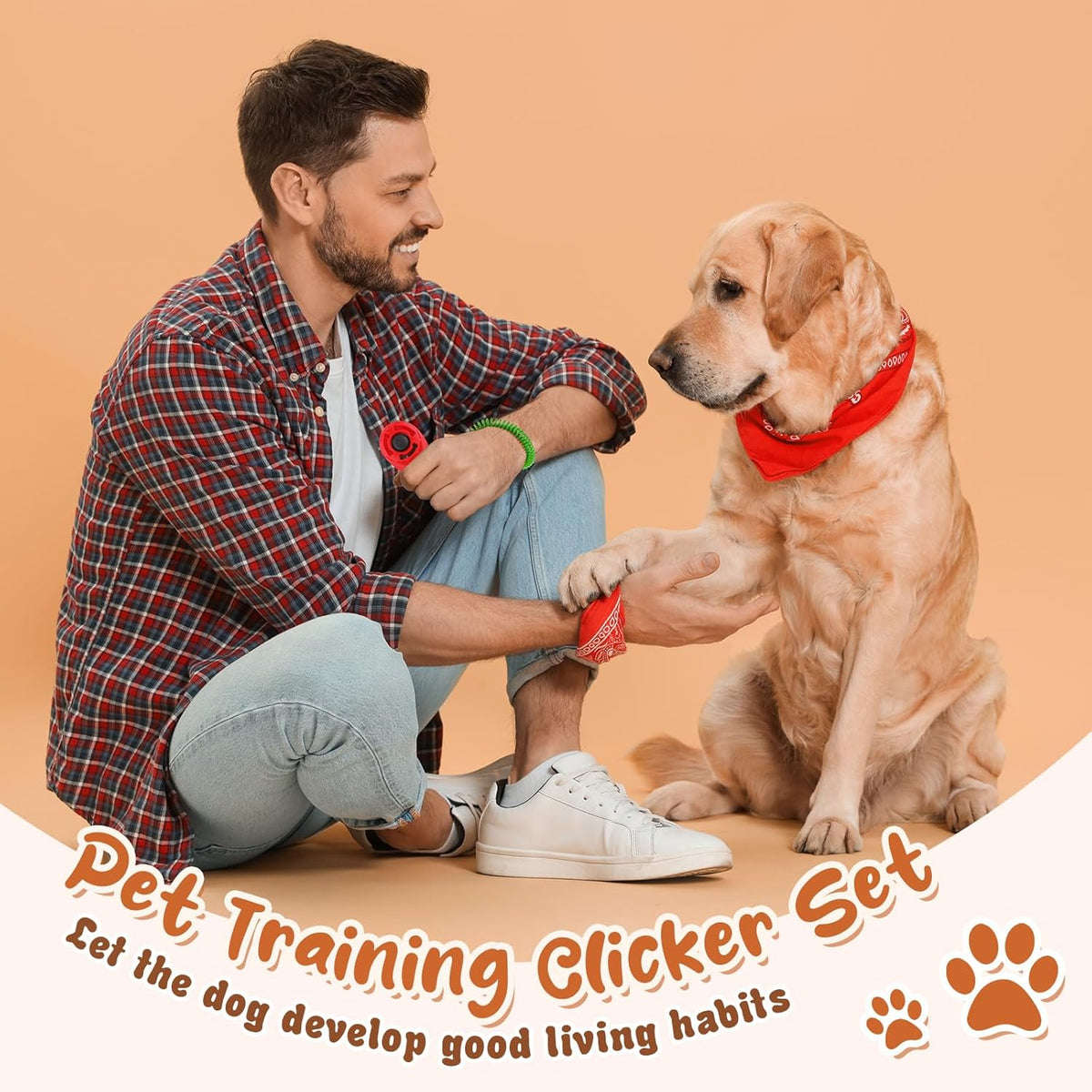 Hiboom 30 Pcs Dog Training Clicker Bulk Colorful Pet Training Clicker Cat Animal Trainer Clicker