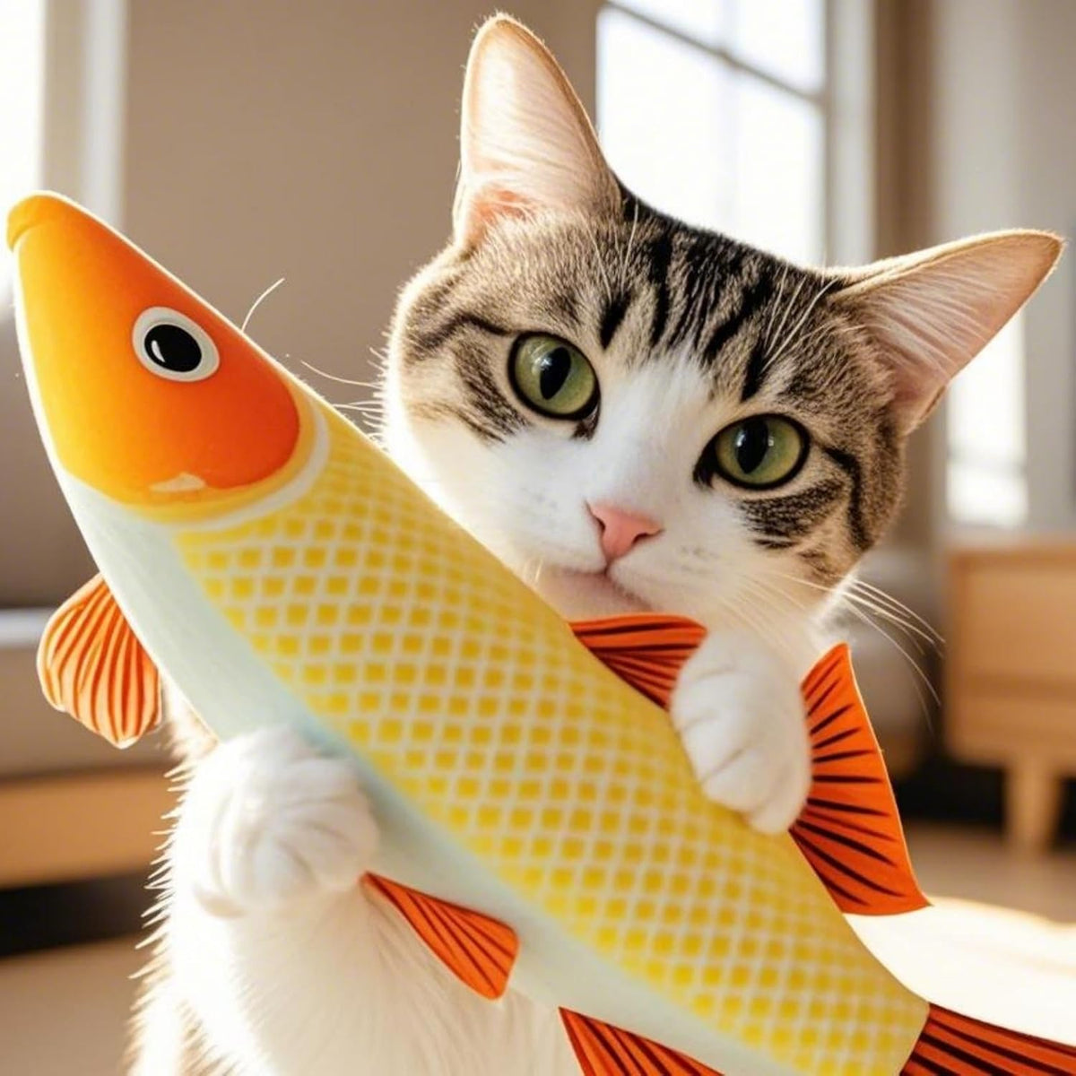 Cat Toys for Bored Indoor Adult Cats - Catnip Toys for Mental Stimulation, Interactive & Durable