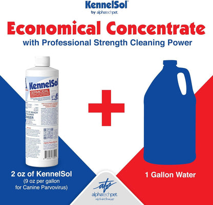 ATP KennelSol 1-Step Kennel Cleaner - 1 Pint Liquid Disinfectant, Effective Against Bacteria and