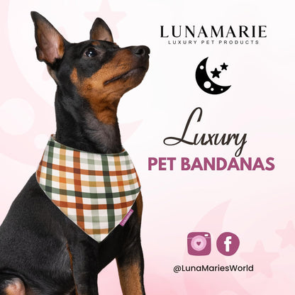 LunaMarie - Luxury Pet Birthday Bandanas -Premium & Silky Poly Fabric | 100% Handmade | Custom