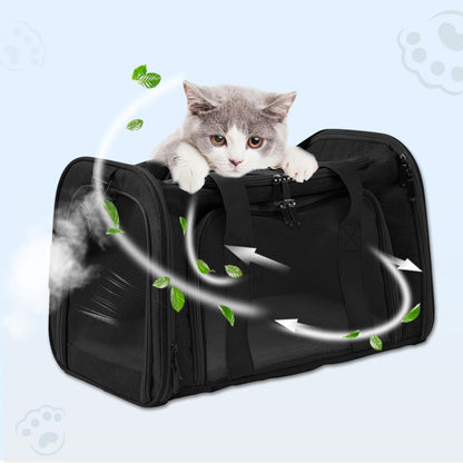 Roaringkitty Travel in Style: Portable Pet Carrier for Small Pets up to 15 Lbs- Airline Approved