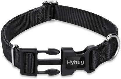 Hyhug Puppy Collar with Quick Release Buckle, Nylon Adjustable Durable Cute Dog Collar for Small