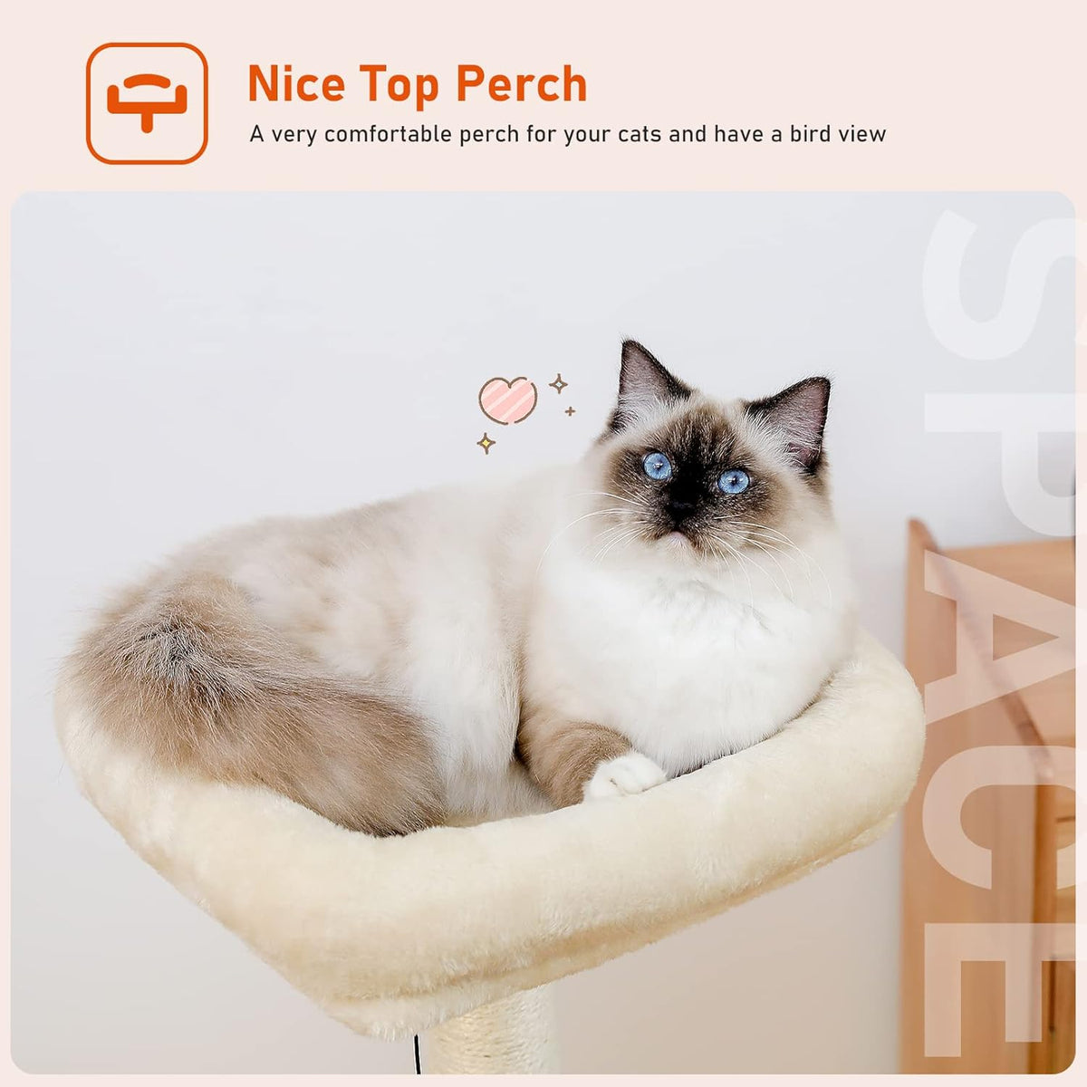 PEQULTI Cat Tree Modern Cat Tower for Indoor Cats,Multilevel Cat Play House with Large Condo