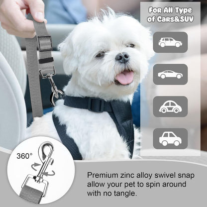 BWOGUE Pet Dog Cat Seat Belts, Car Headrest Restraint Adjustable Safety Leads Vehicle Seatbelt