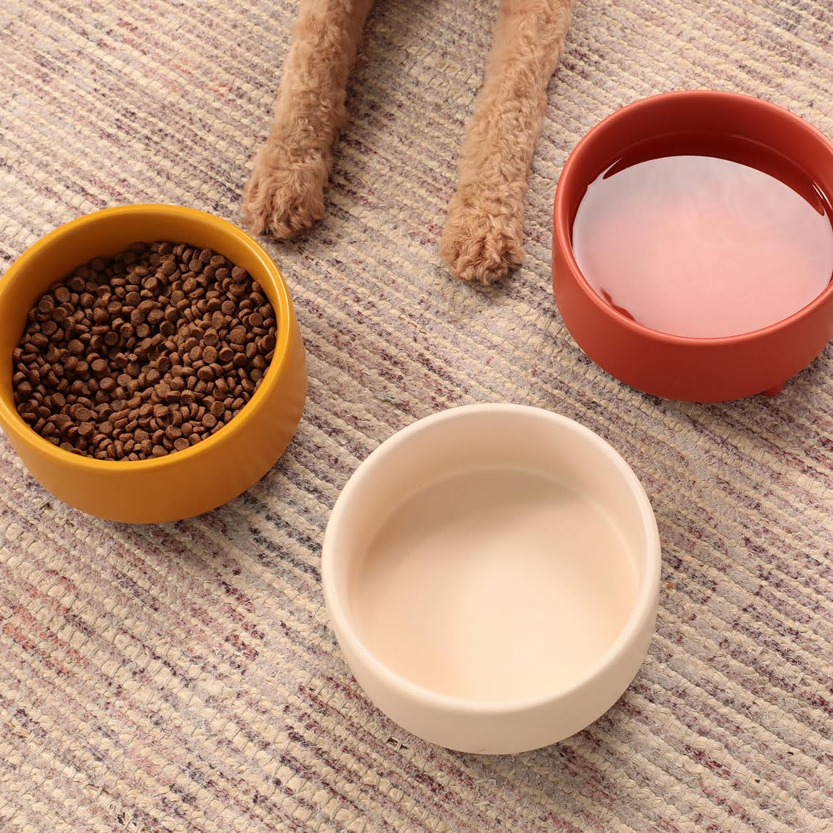 Waggo Uplift Ceramic Dog Bowl for Small Medium and Large Breeds - Heavyweight and Durable Pet Food