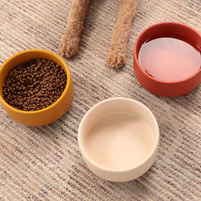 Waggo Uplift Ceramic Dog Bowl for Small Medium and Large Breeds - Heavyweight and Durable Pet Food