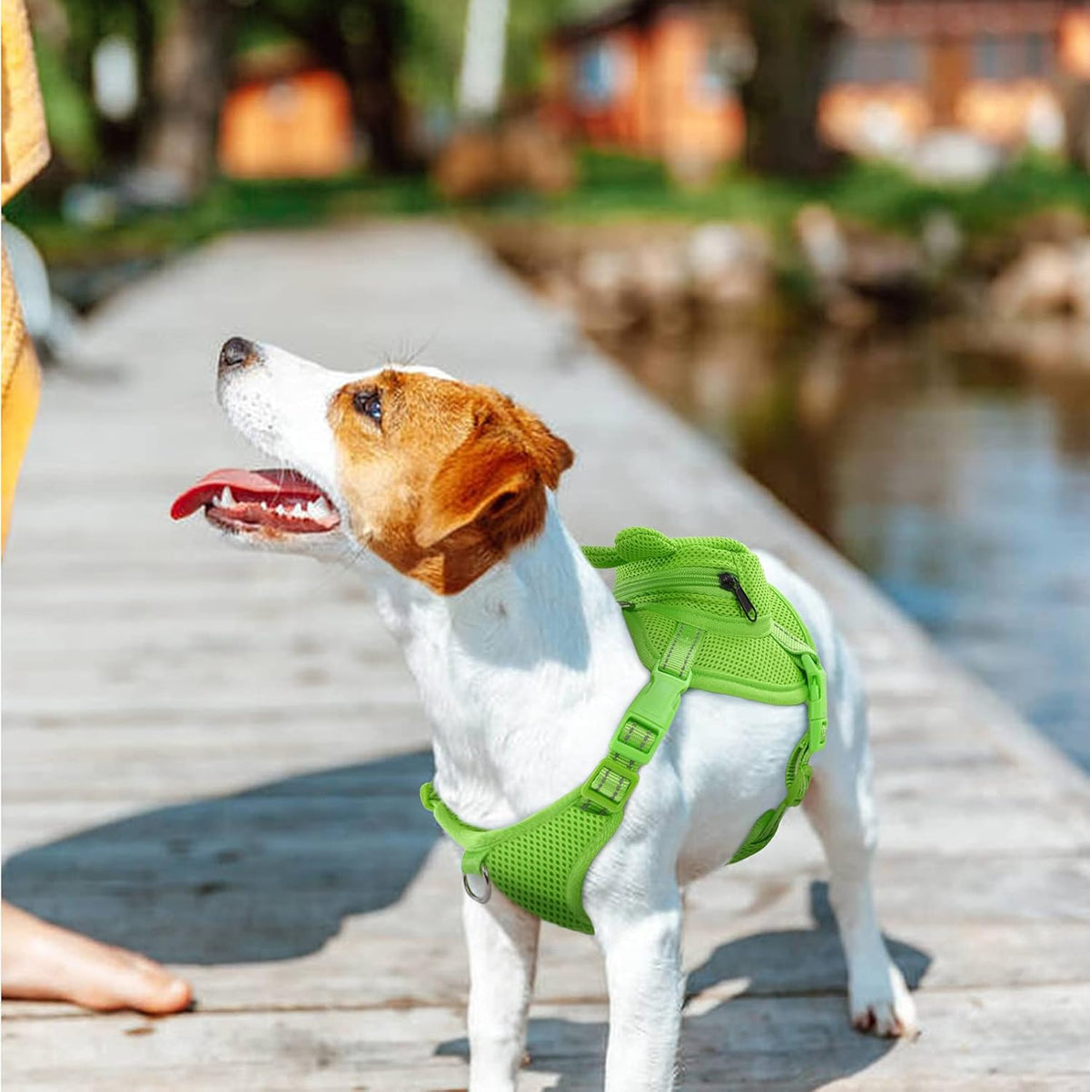 IDOMIK Dog Backpack Harness, No-Pull Dog Backpack with D-Ring for Small Medium Dogs, Cute Self