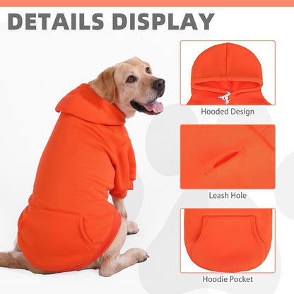 KOOLTAIL Fall Dog Hoodie - Soft & Warm Dog Thanksgiving Sweater with Leash Hole and Pocket, Pet