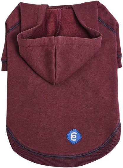 Blueberry Pet Essentials Hoodie – 26″ Cotton‑Blend Sweatshirt with Hood, Burgundy Red